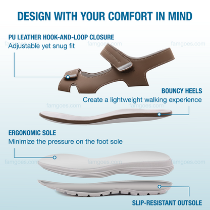 Harmona Orthopedic Sandals - Brown