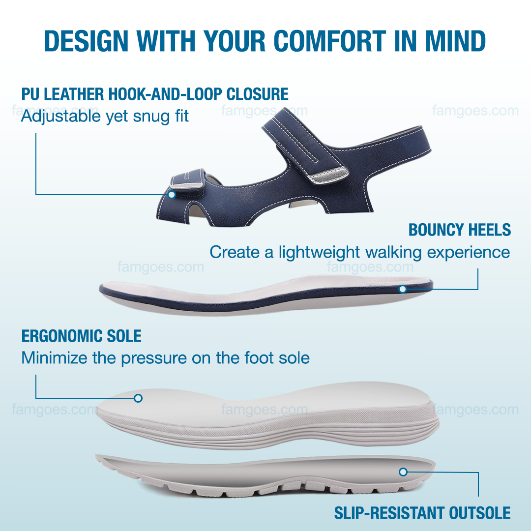Harmona Orthopedic Sandals - Navy