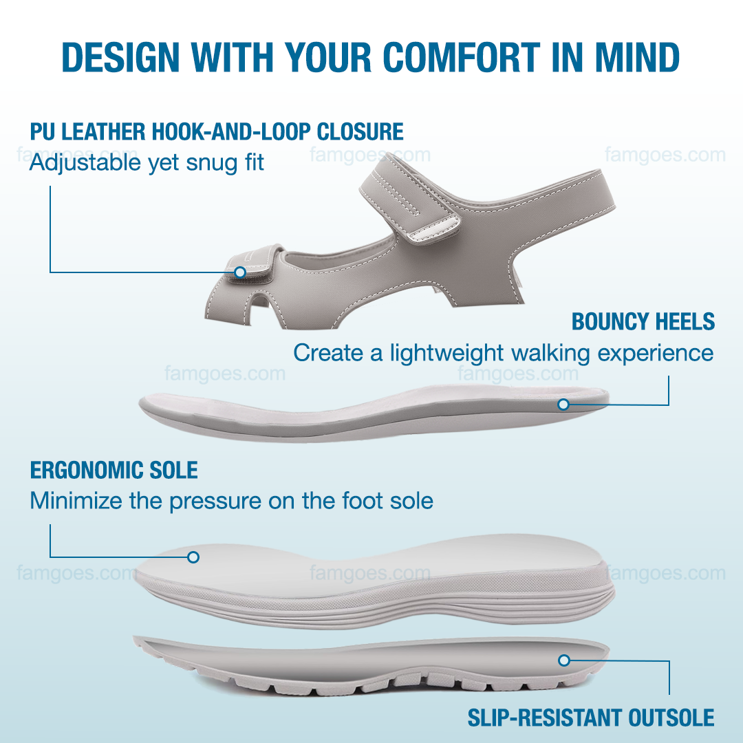 Harmona Orthopedic Sandals - Gray