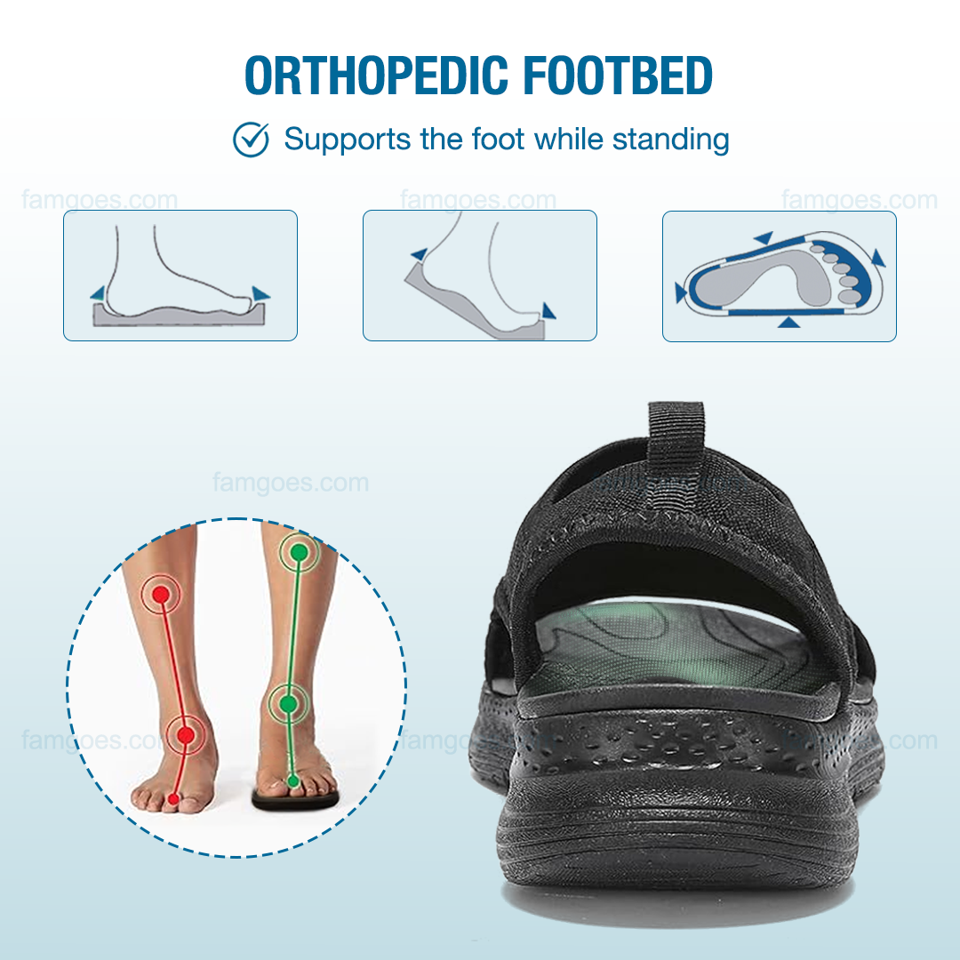 Sanavita Orthopedic Sandals - Black