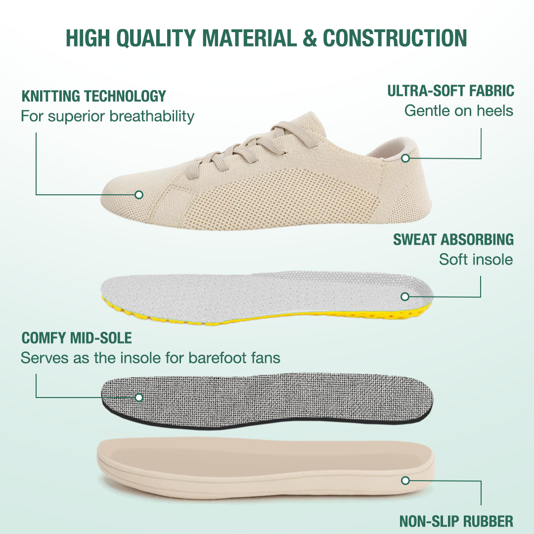 Mobivio Barefoot Shoes - Beige