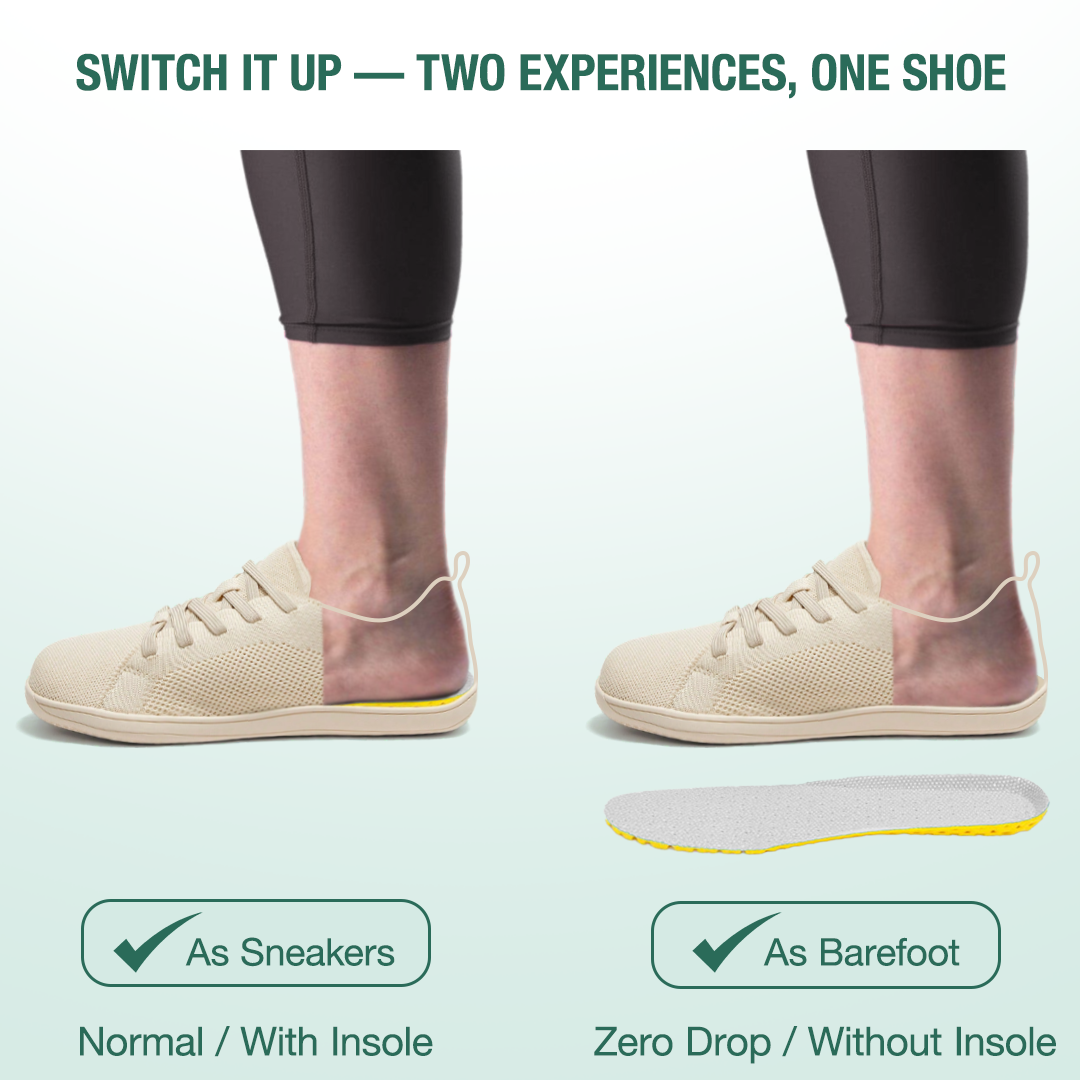 Mobivio Barefoot Shoes - Beige