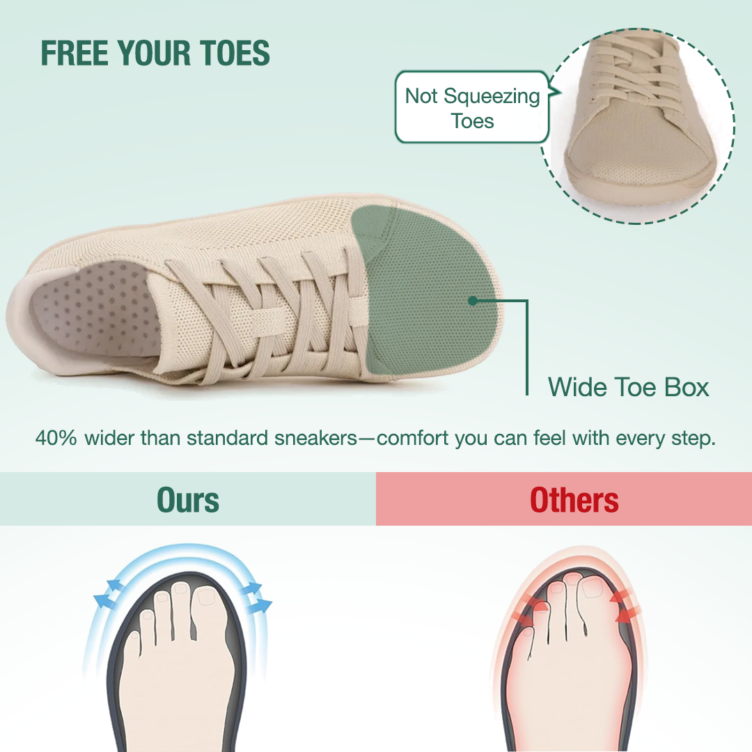 Mobivio Barefoot Shoes - Beige