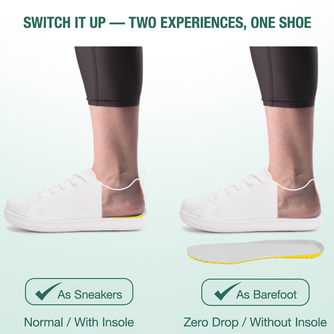 Mobivio Barefoot Shoes - White
