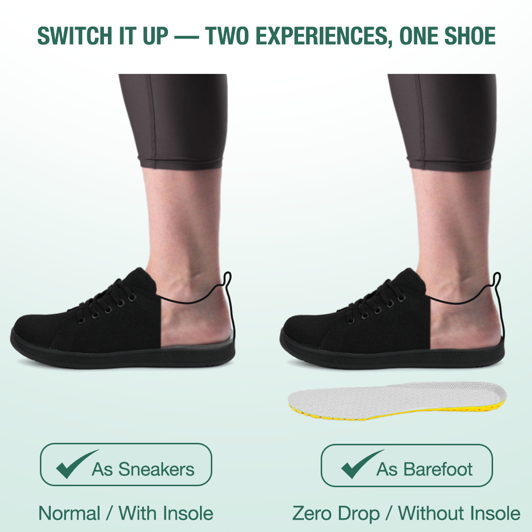 Zarvia Barefoot Shoes - Black