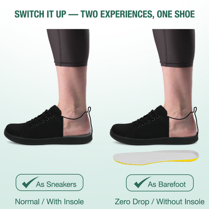 Zarvia Barefoot Shoes - Black