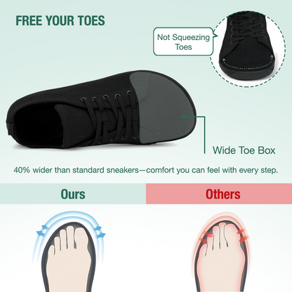 Zarvia Barefoot Shoes - Black