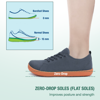 Zarvia Barefoot Shoes - Dark Grey Gum