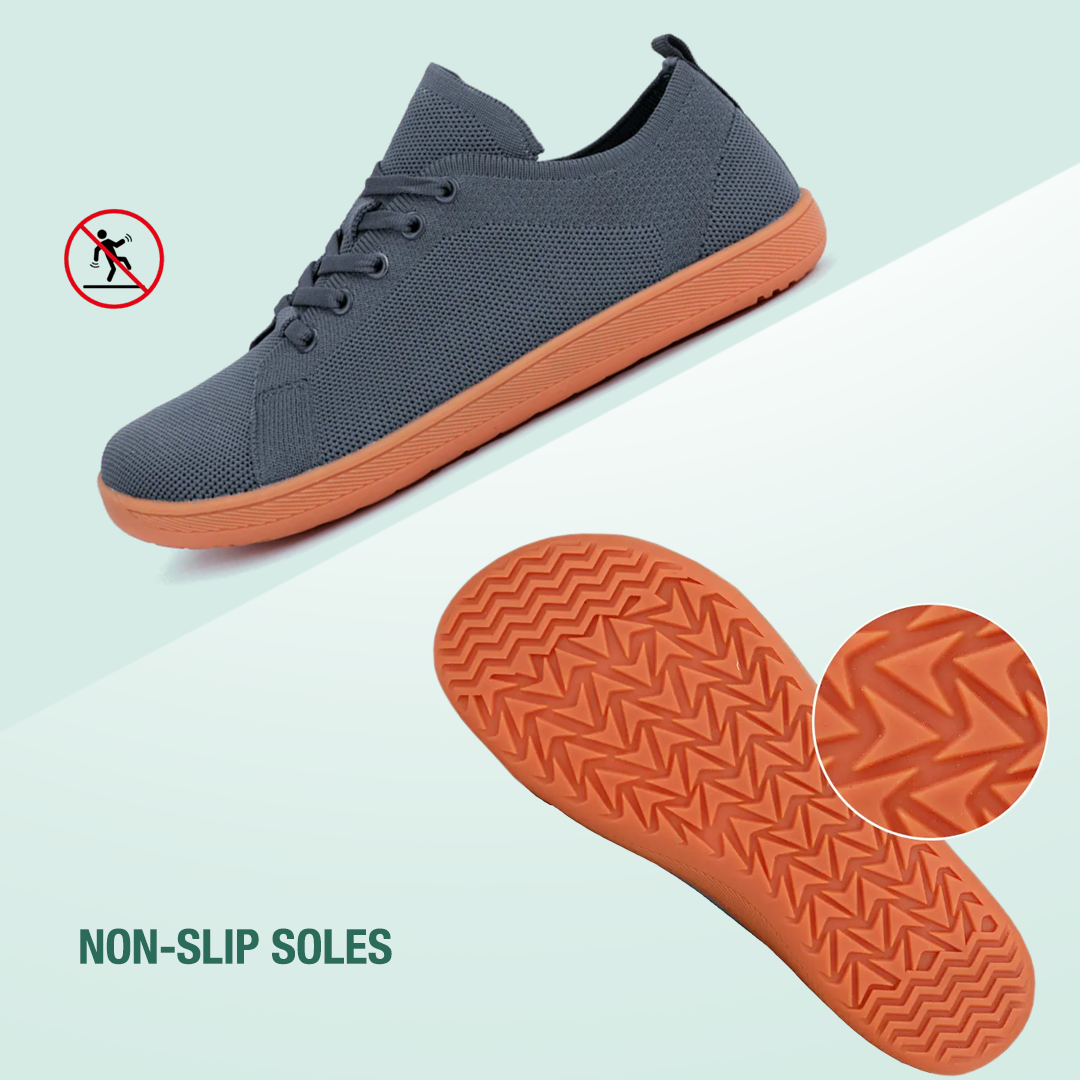 Zarvia Barefoot Shoes - Dark Grey Gum